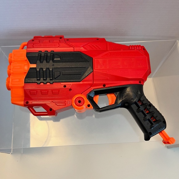 NERF Mega Tri-Break Dart Red/Black/Orange Blaster Gun No Darts Included - Picture 2 of 3